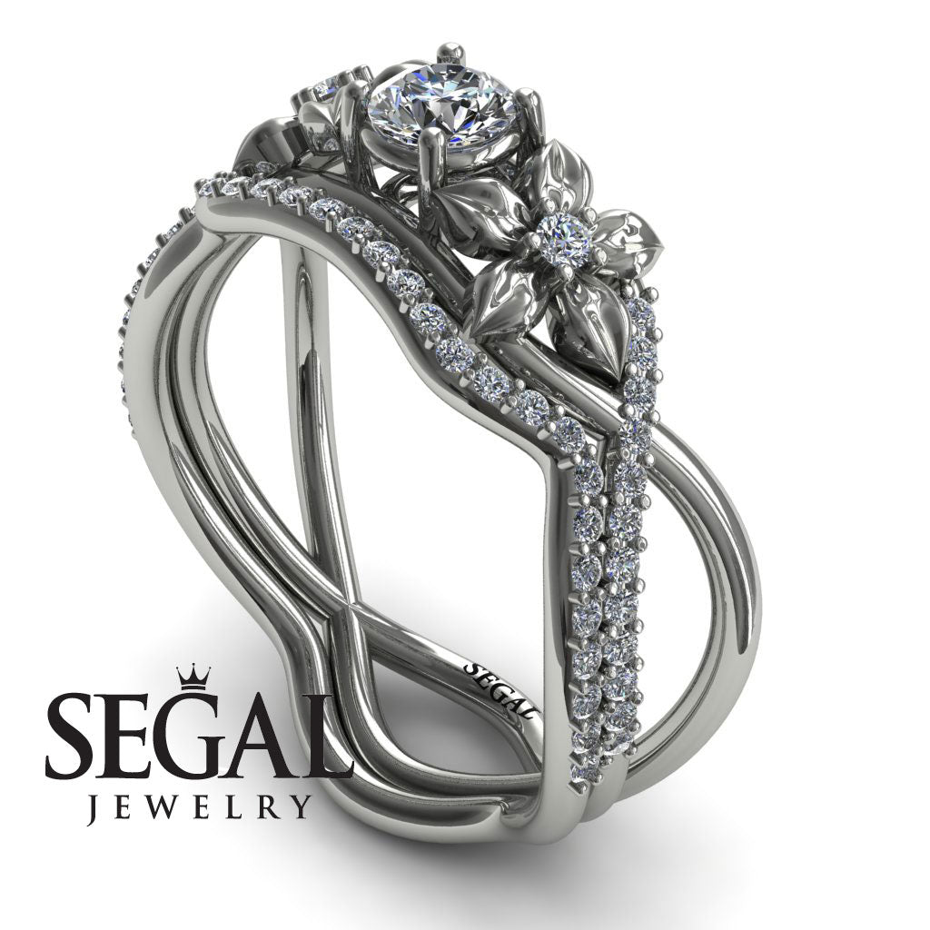 The Swift Flowers Bridal Set Diamond Ring- Charlie no. 3